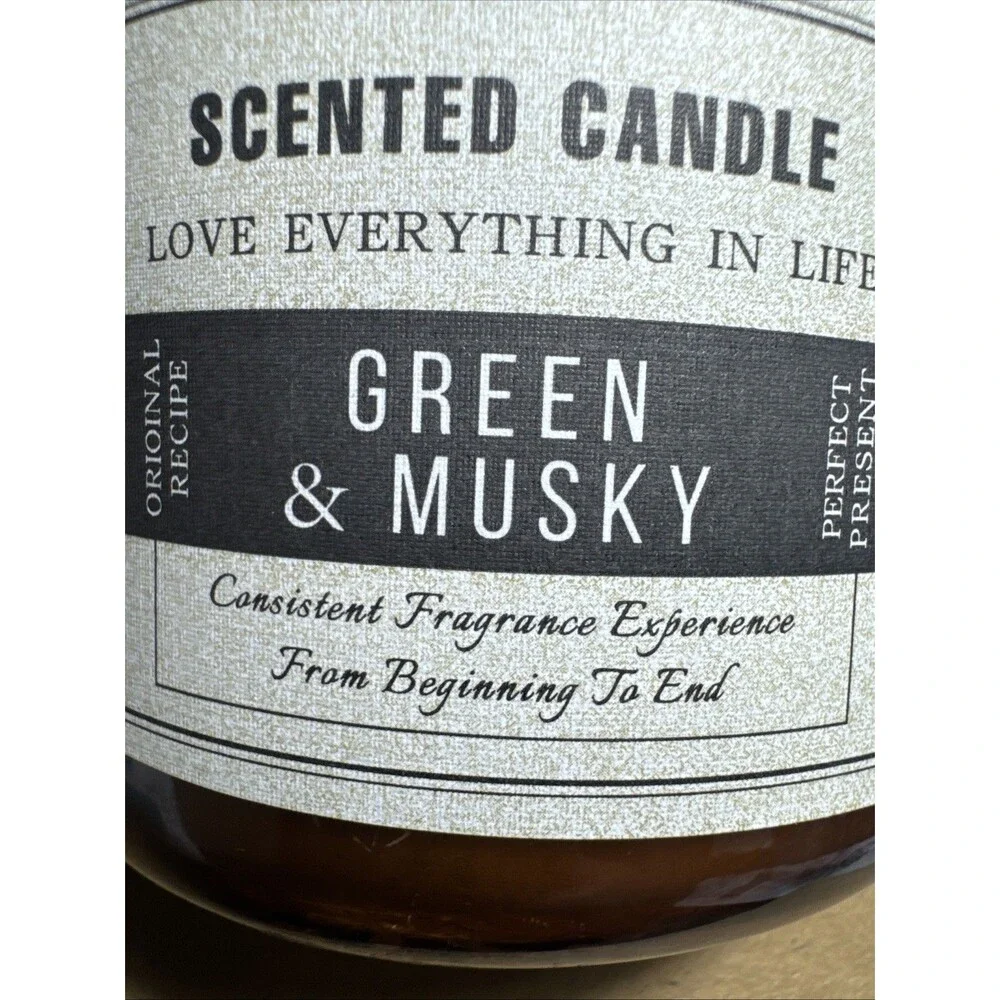 Candles for Home‎ Scented, Green & Musky 15.5 oz Soy Wa
